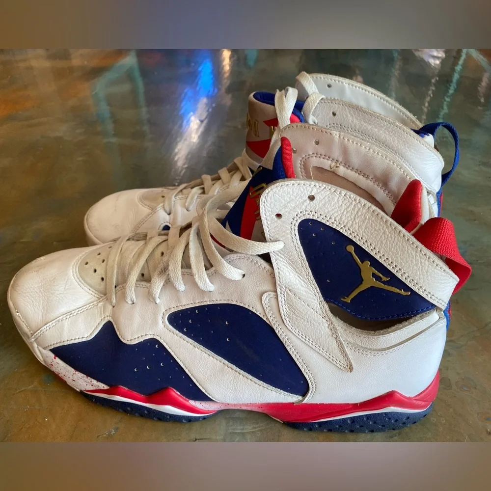Nike Air Jordan 7 Retro “Tinker Alternate” USA Red Blue 304775-123 Mens Size 13 - Picture 3 of 6